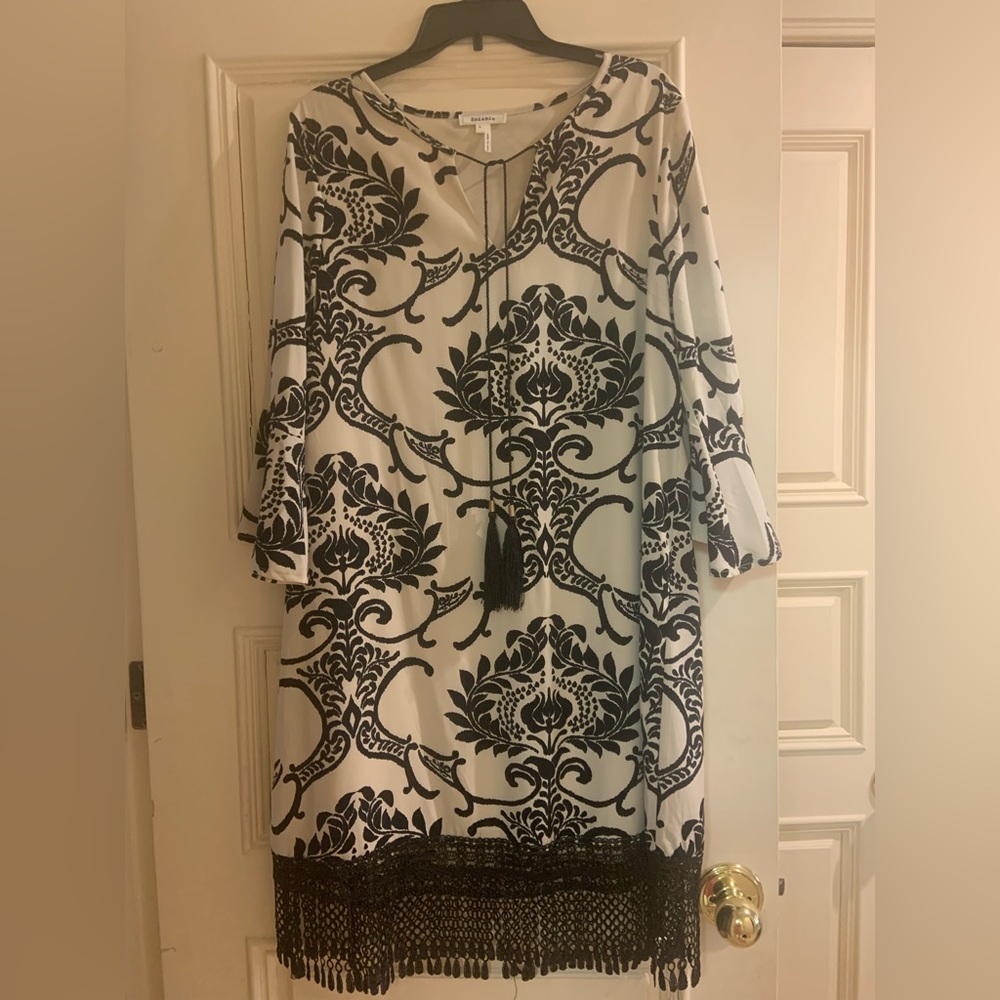 Soieblu Dress, Black and White, Size L, NWOT